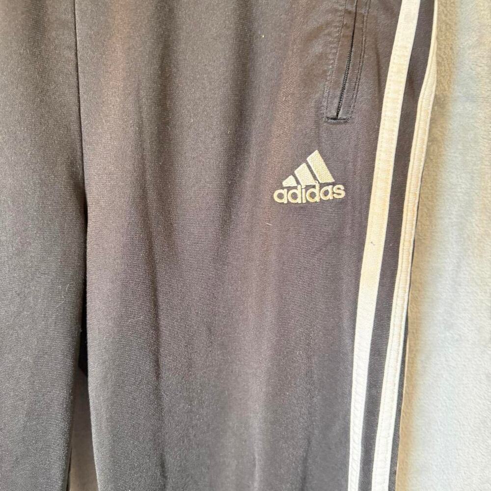 Adidas Snap Track Pants Black White Stripes Tear Away Y2K Vintage Mens S - Picture 8 of 8